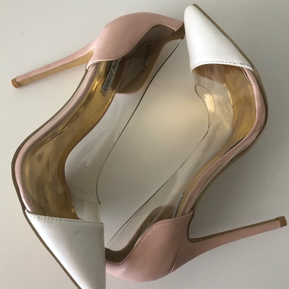 Transparent White Pointed Toe Pump - Picture 2 of 7